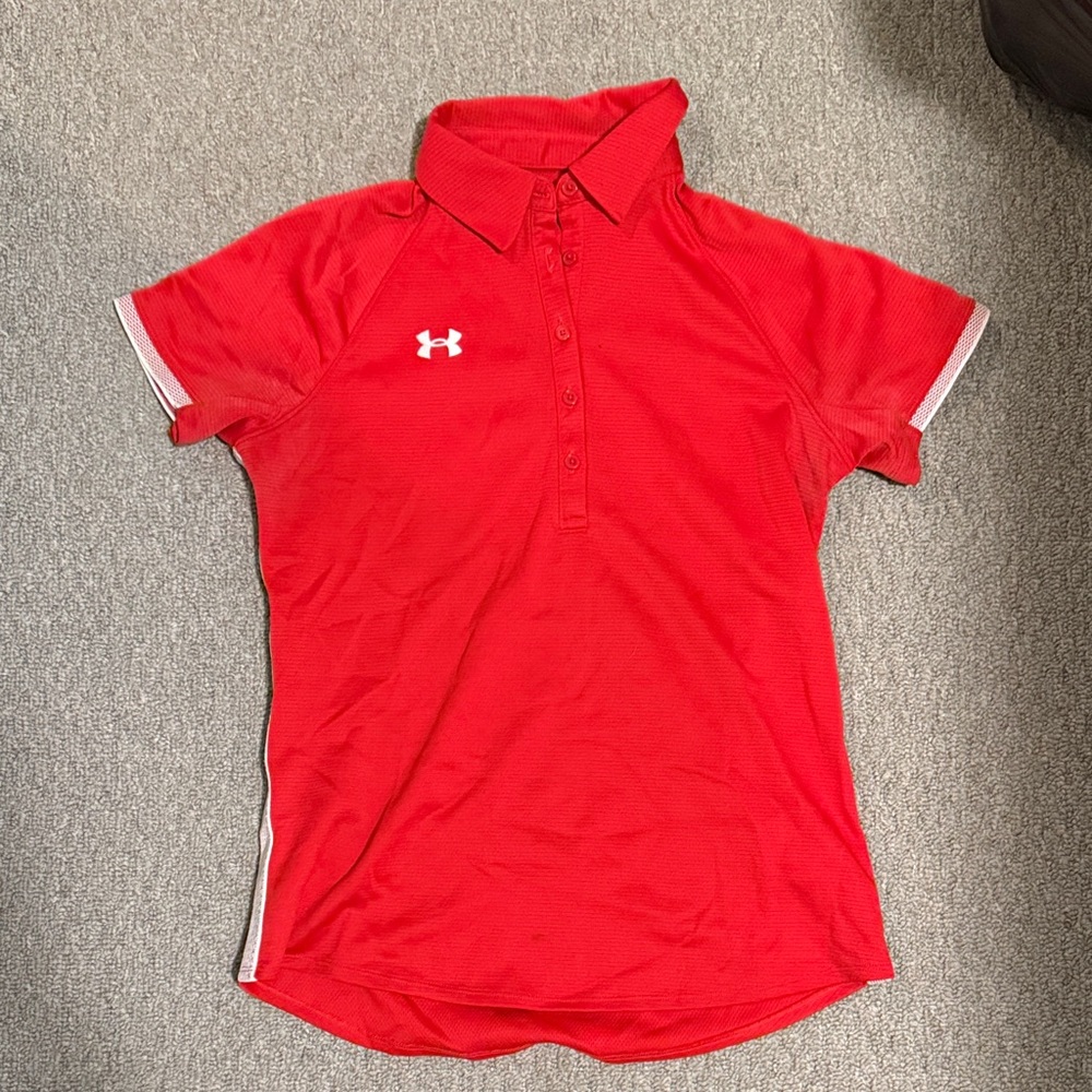 Under Armour Vibrant Red Polo Shirt